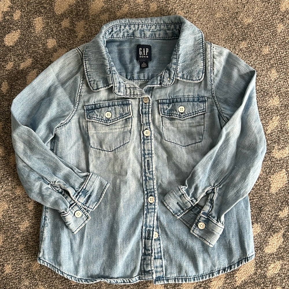 Gap Girls Chambray Shirt 3T